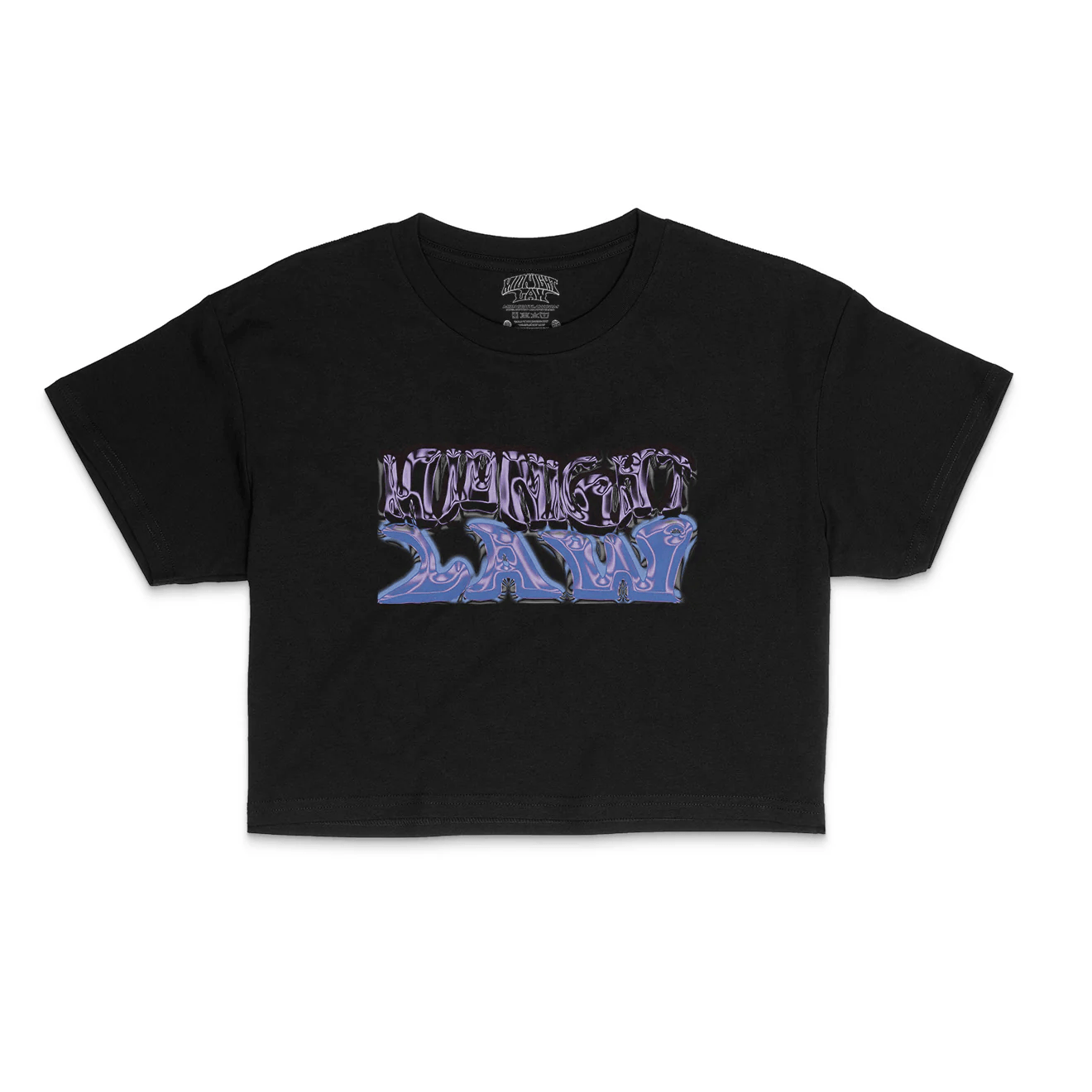 midnight law CROP TOP リキッドバイオレット ブラックXS