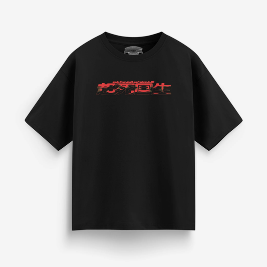 midnight law HEAVYWEIGHT OVERSIZED T-SHIRT [UNISEX] 起死回生 L